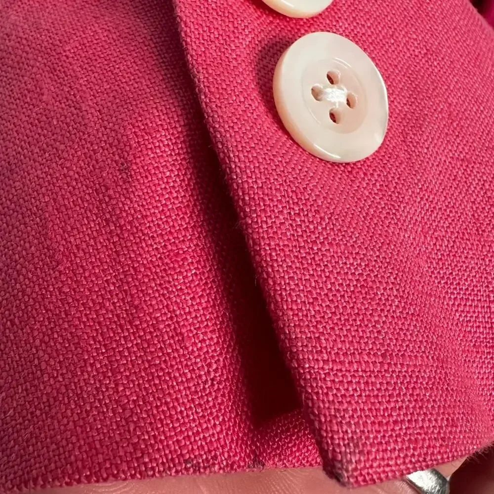 Lilly Pulitzer Men's Palm Beach Vintage Pink Linen 3 Button Down Blazer Size 40